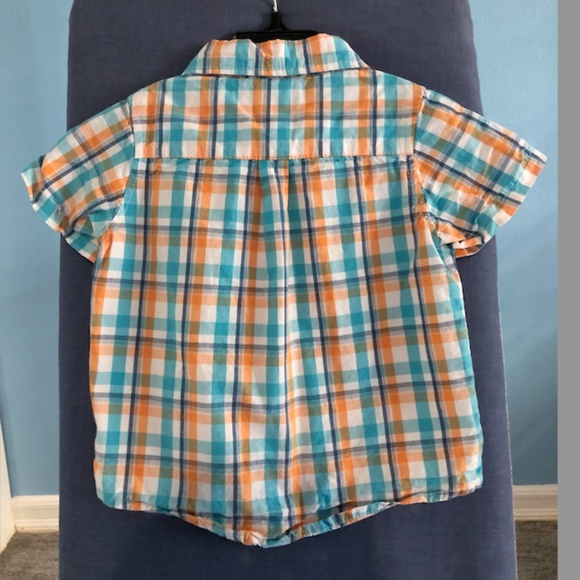Toddler Button Down Shirt - Plaid - Short Sleeves - Size 18-24M - Beetle Thread - Picture 2 of 3